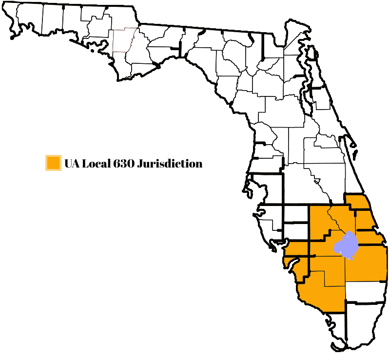 UA Local 630 Jurisdiction